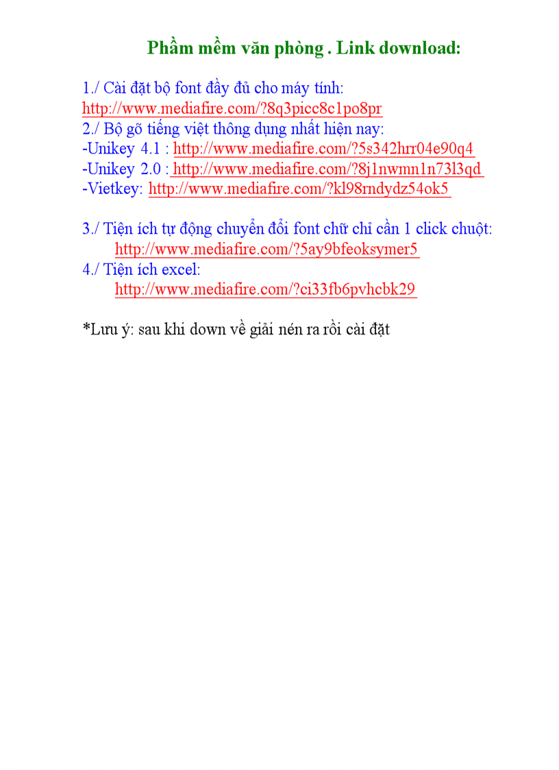 Phần mềm Văn phòng cần thiết