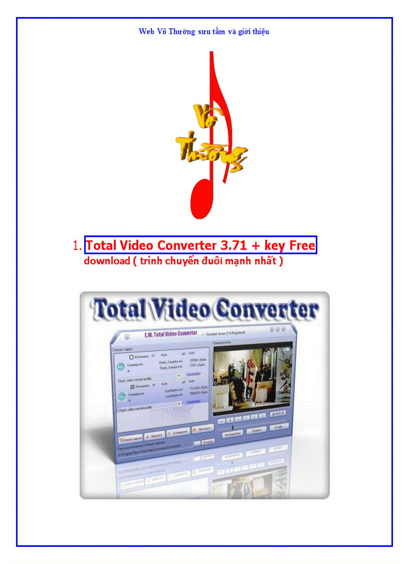 PHẦN MỀM Total Video Converter 3 17 KEY