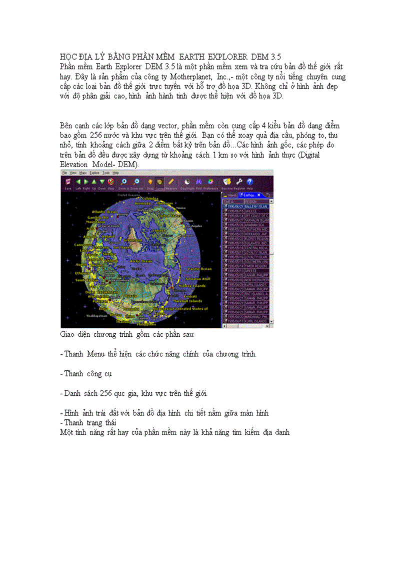 Phần mềm học môn địa lý