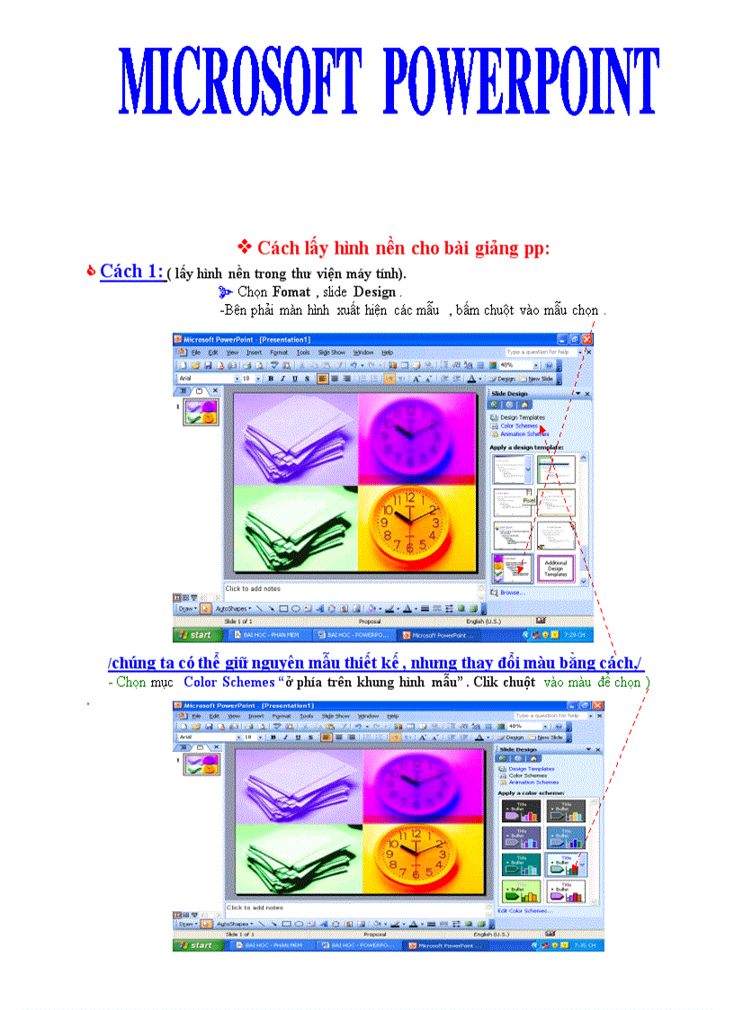 NHỮNG CÁCH LẤY HÌNH NỀN PPt