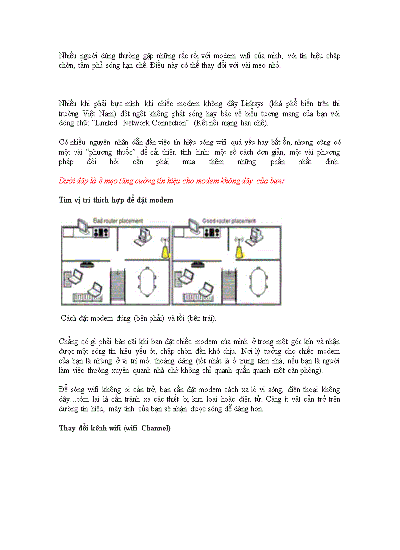 Rắc rối với modem wifi