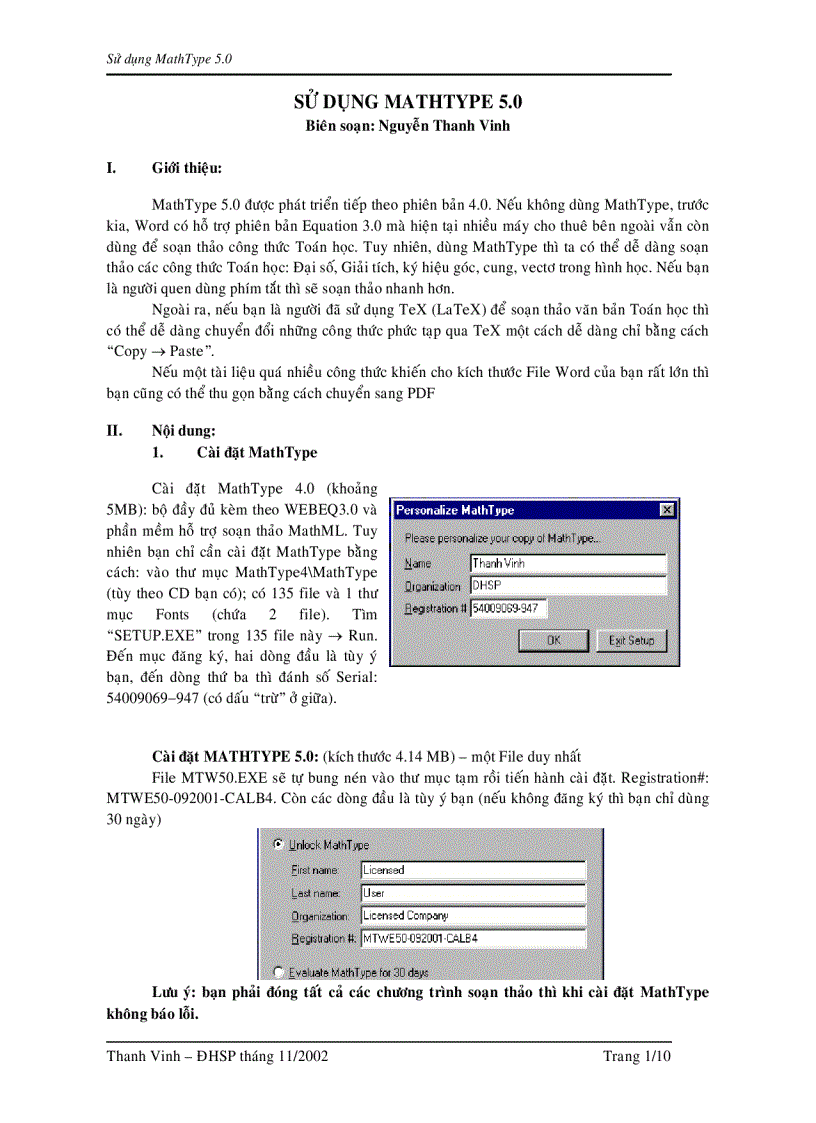 Tài Liệu MathType