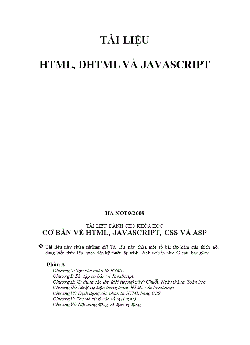 Tai lieu huong dan lap trinh Web bang HTML va JavaScript