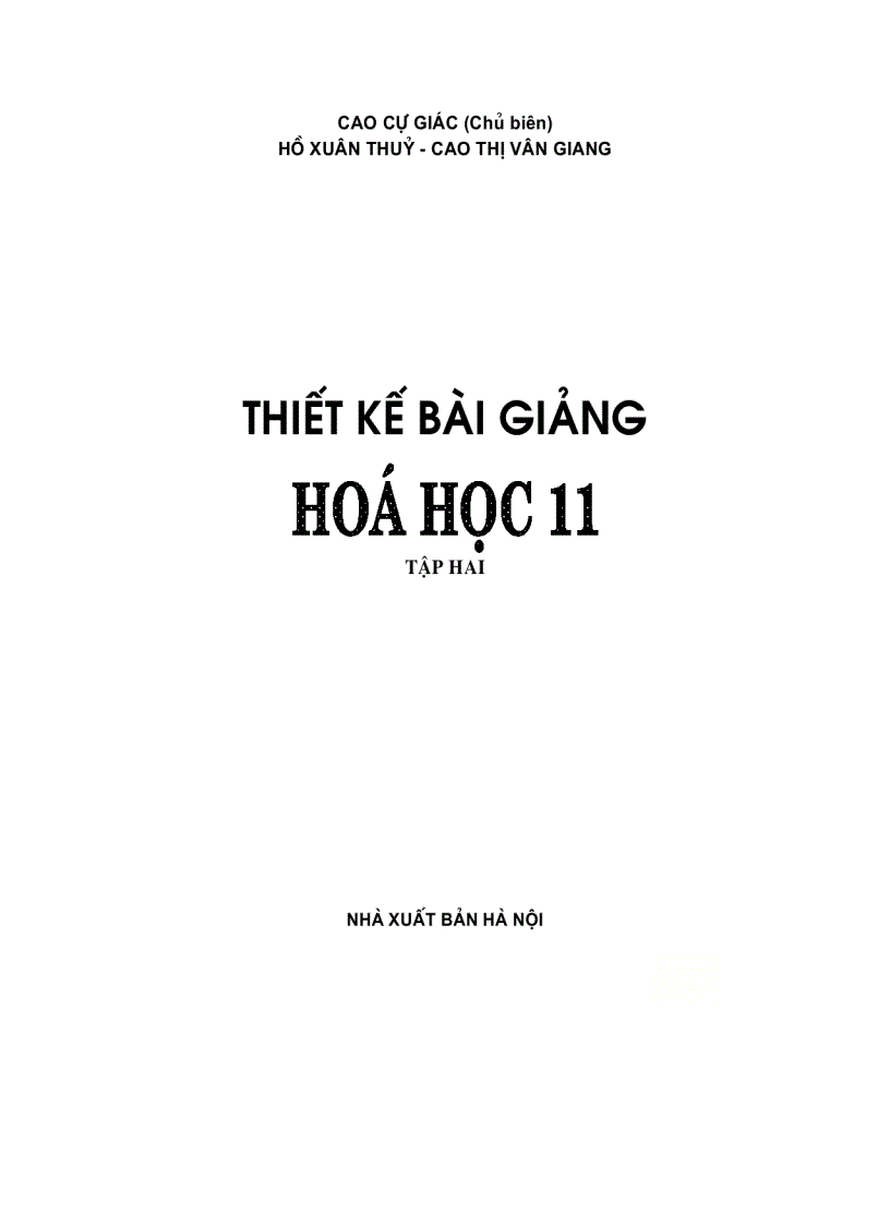 Sách tkbg hóa 11 cơ bản tậpii