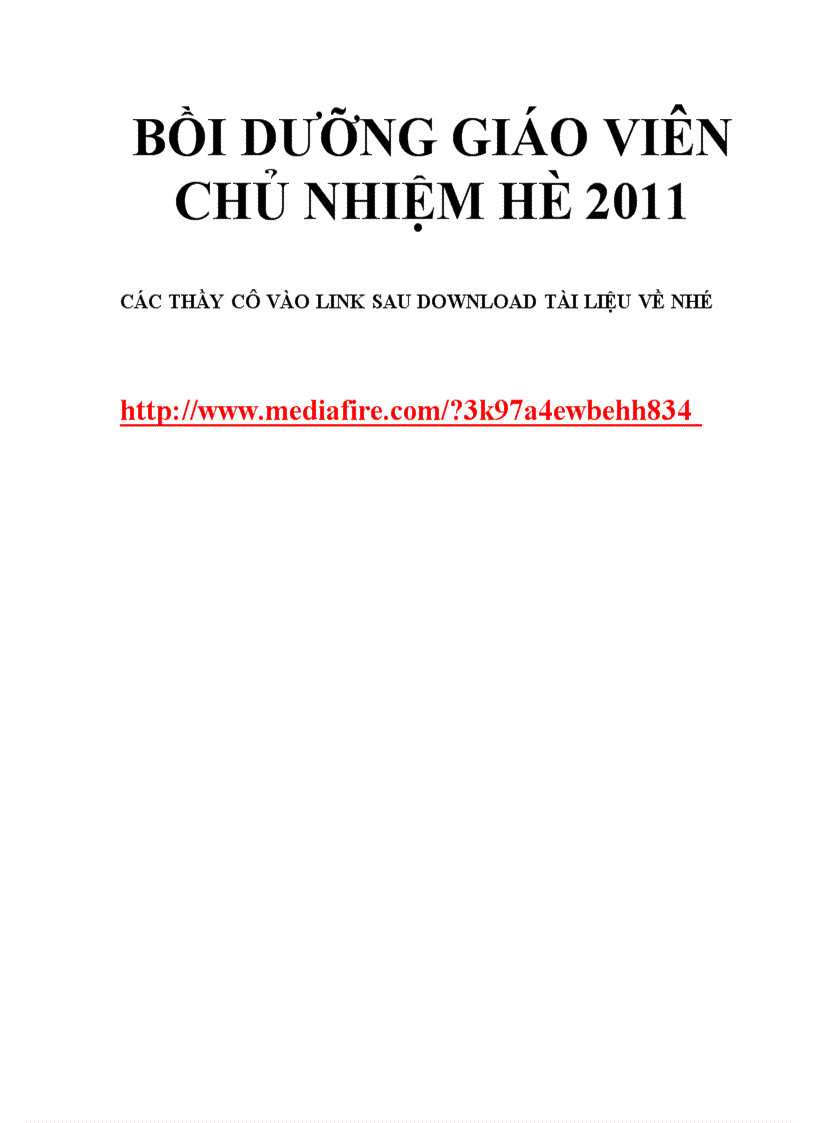 Tập huấn chủ nhiệm 2011