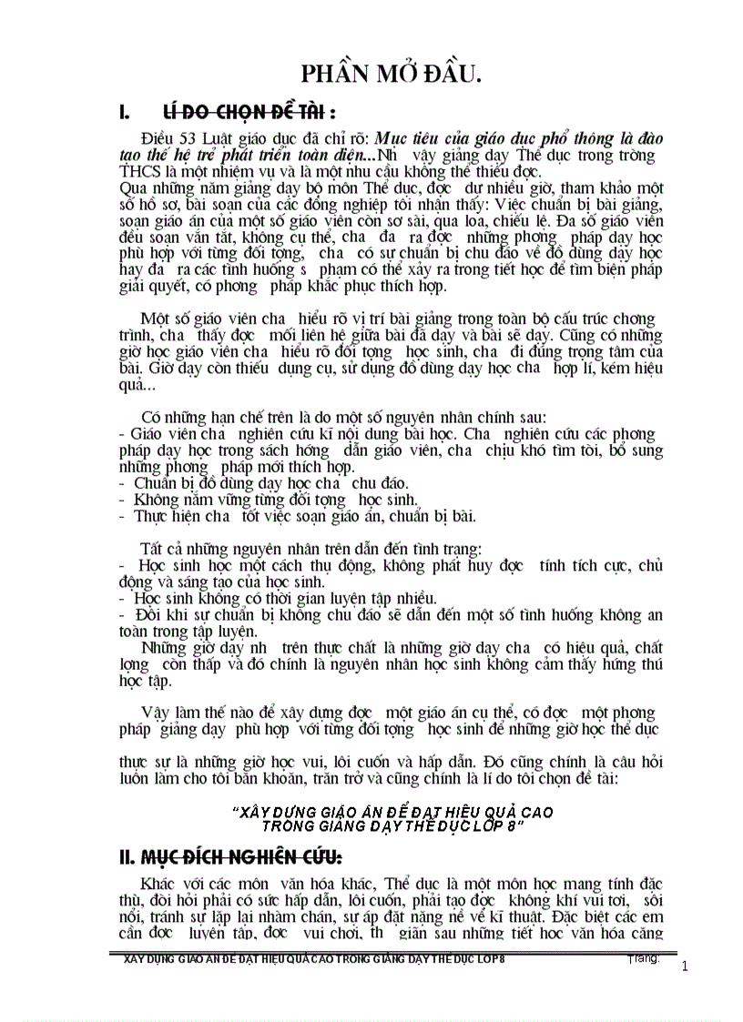 SKKN Xay dung GA de dat hieu qua cao trong giang day TD 8