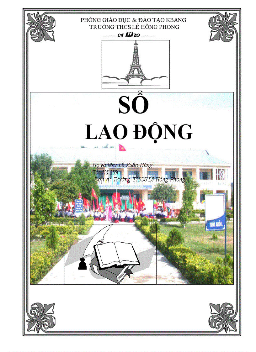 Sổ kế hoạch lao động THCS