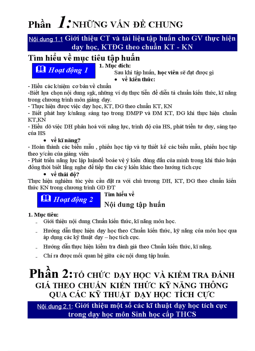 Taàiliệu chuẩn kiên sthức môn sinh