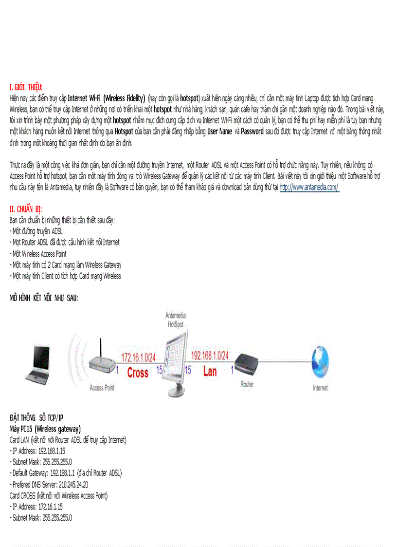 Quản lý kết nối Internet không dây với Wireless Gateway Antamedia