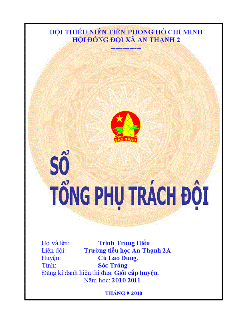 Sổ tổng phụ trách 2010 2011