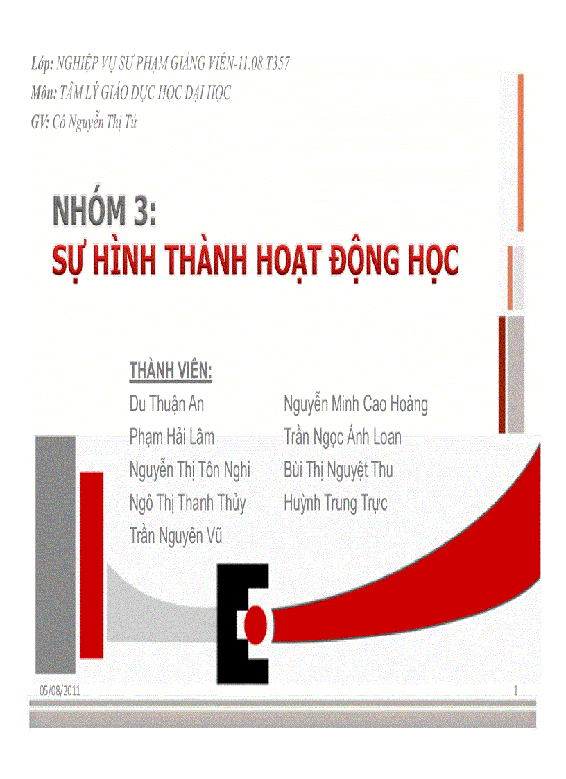 Sự hình thành hoạt động học