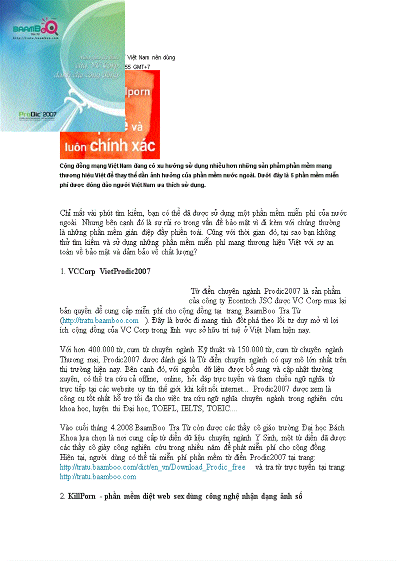 Top 5 phần mềm miễn phí Việt Nam nên dùng doc