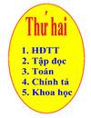 Thoi khoa bieu lop 4