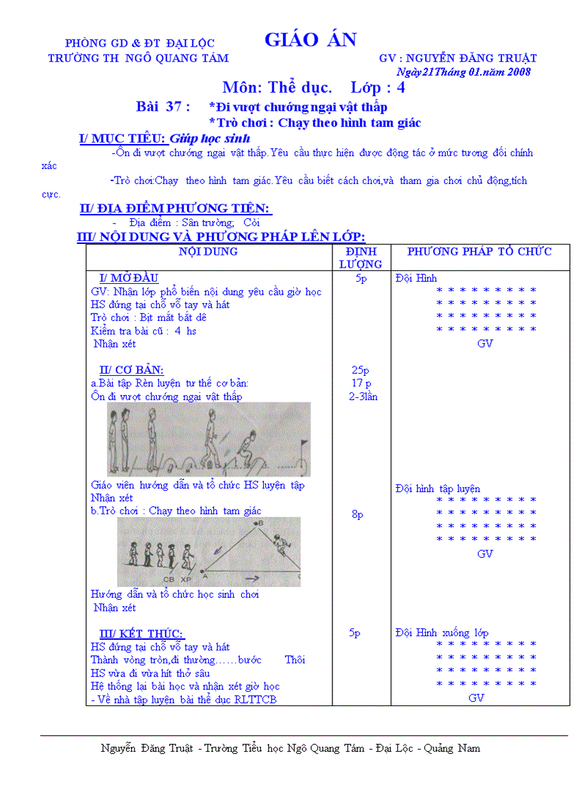 Thể dục lớp 4 HKII