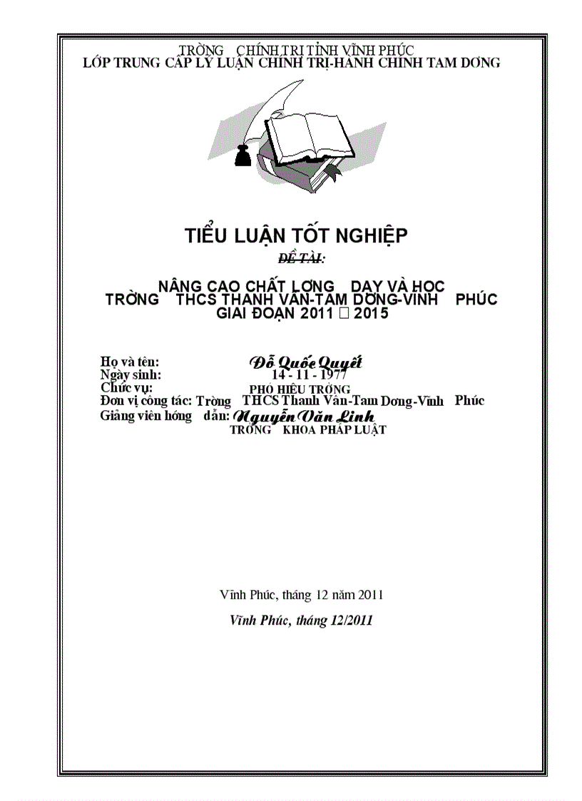 Tieu luan TC LLCT HC