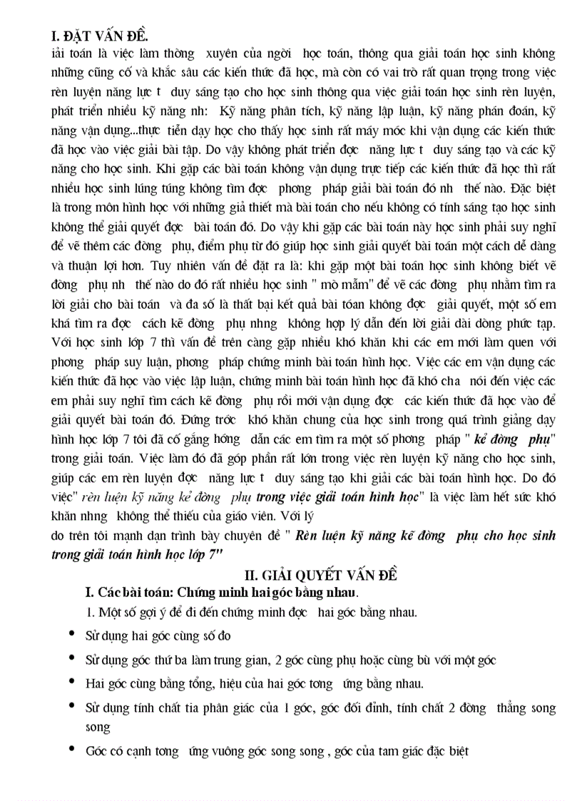 Tính số đo góc ở lớp 7