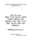 Thực trạng ứng dụng công nghệ thông tin cấp trung ương