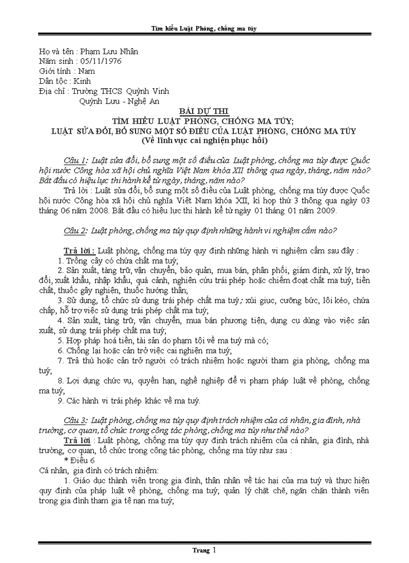 Tìm hiểu về ma tuý