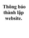 Thông báo thành lập website