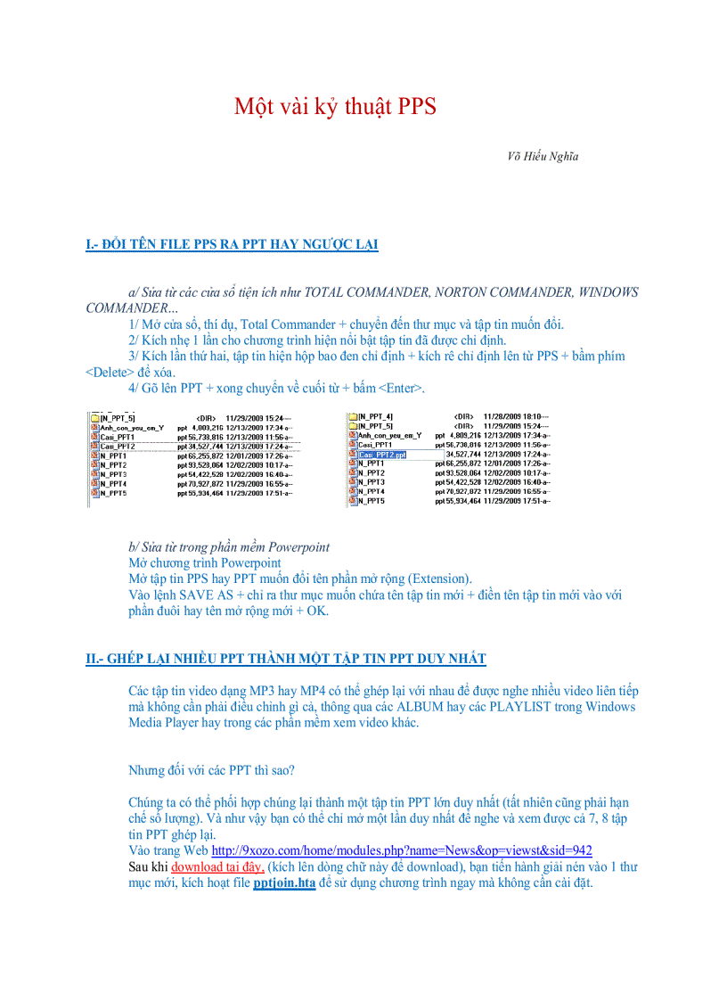 Thủ thuật PPT PPS