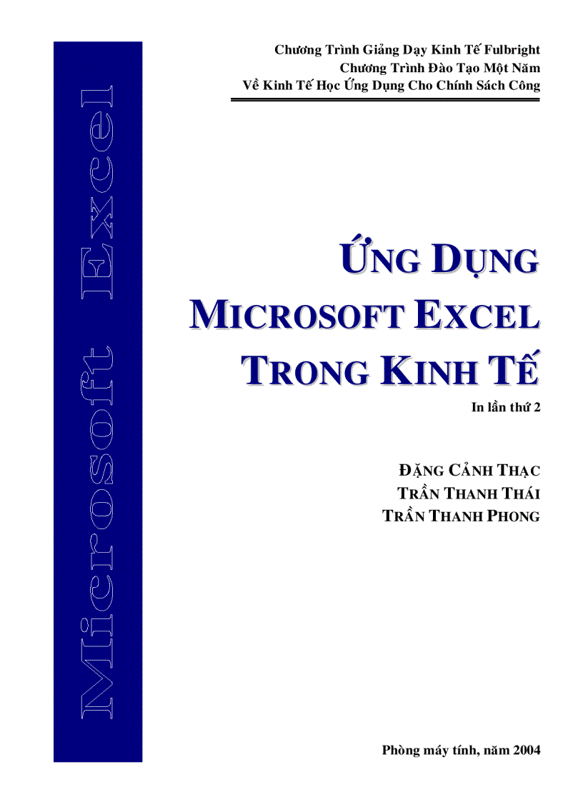 Ứng dụng MS EXCELL trong kinh tế