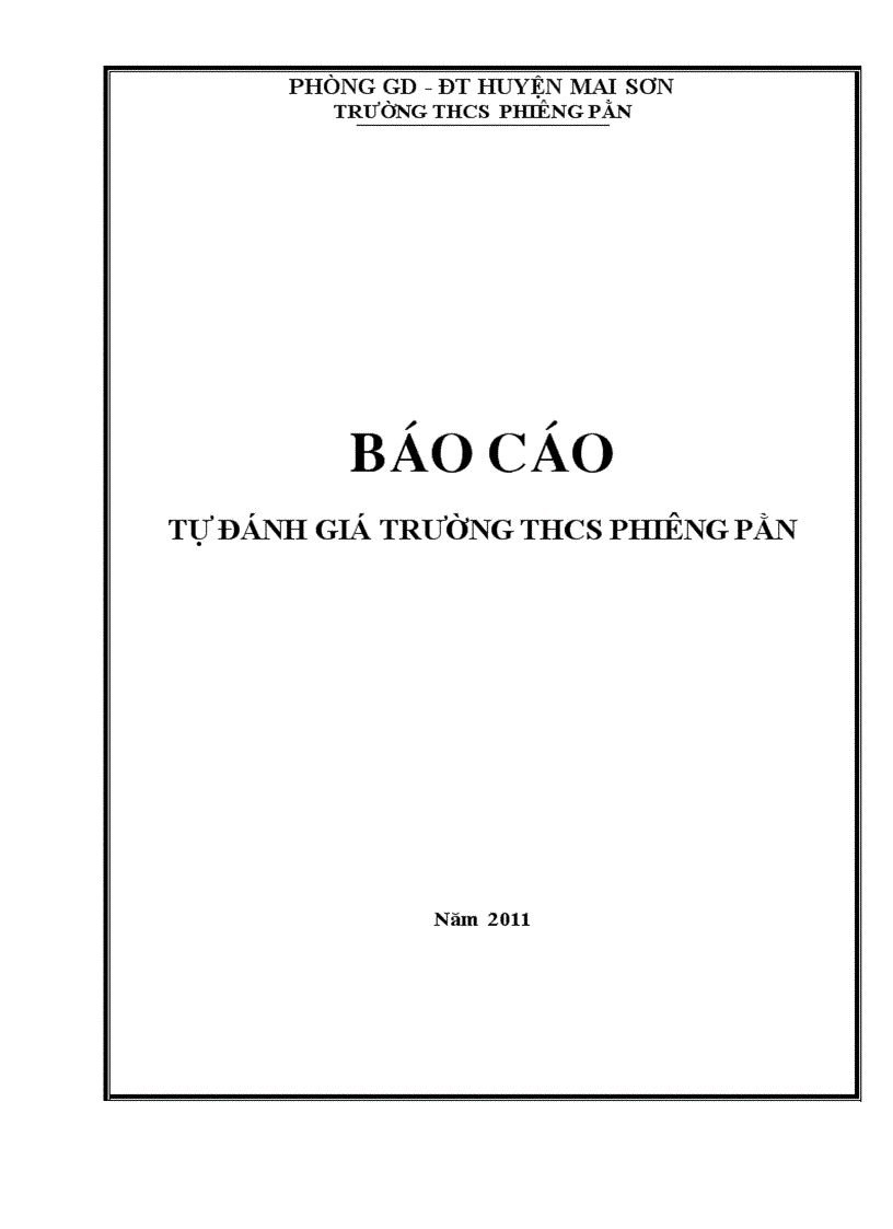 Tự kiểm định chất lượng trường THCS