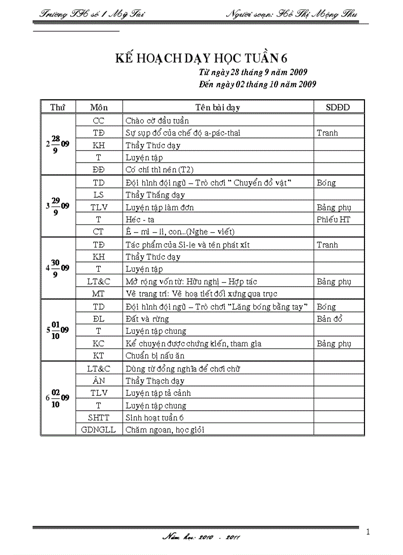 Tuần 6