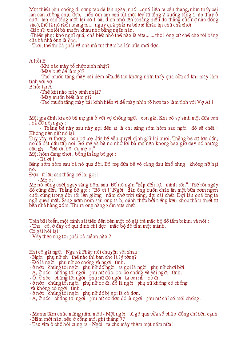 Truyện cười cực hay 1