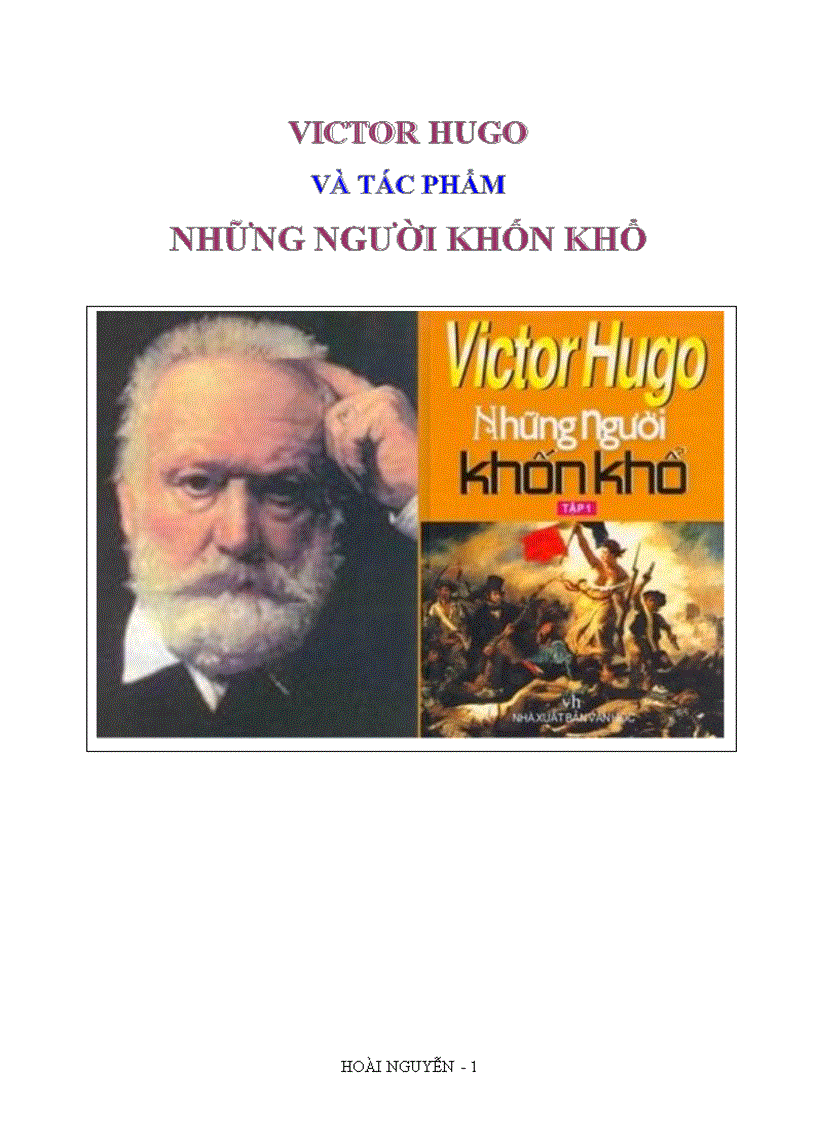 Victor Hugo Và Những Người Khốn Khổ