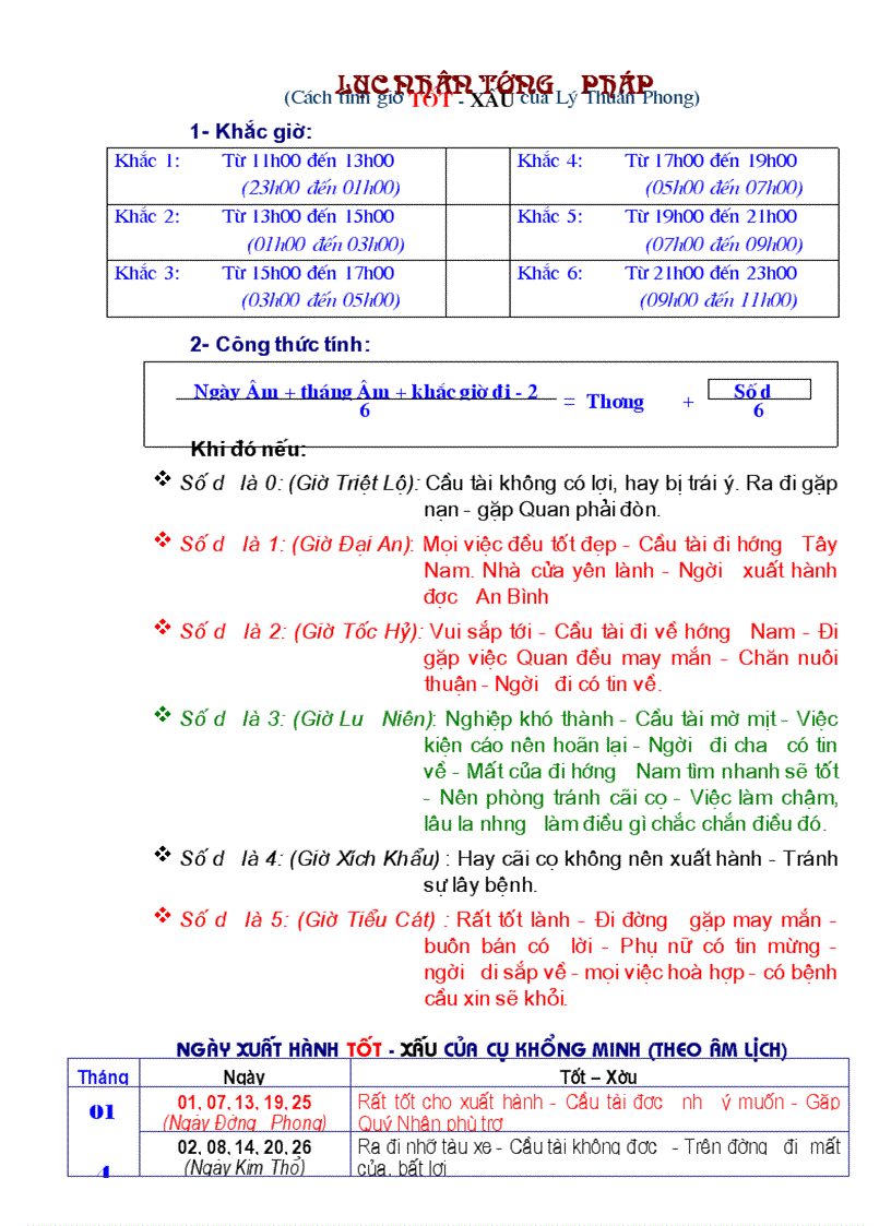 Xem ngày giờ tốt xấu