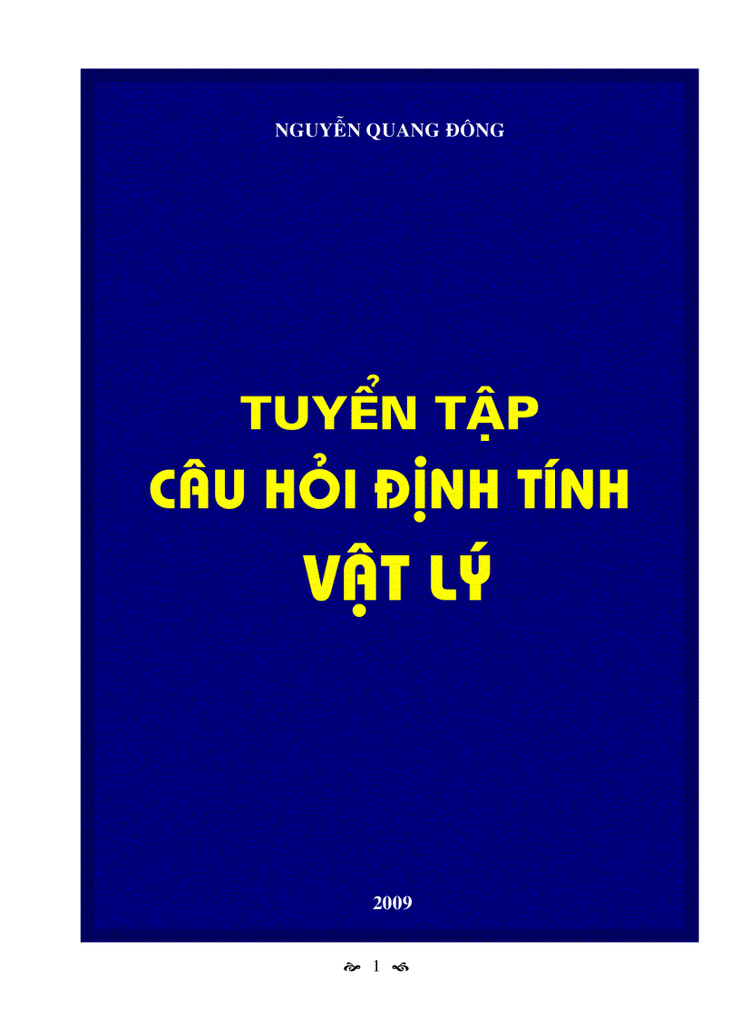 Tuyển tập câu hỏi định tính Vật lý