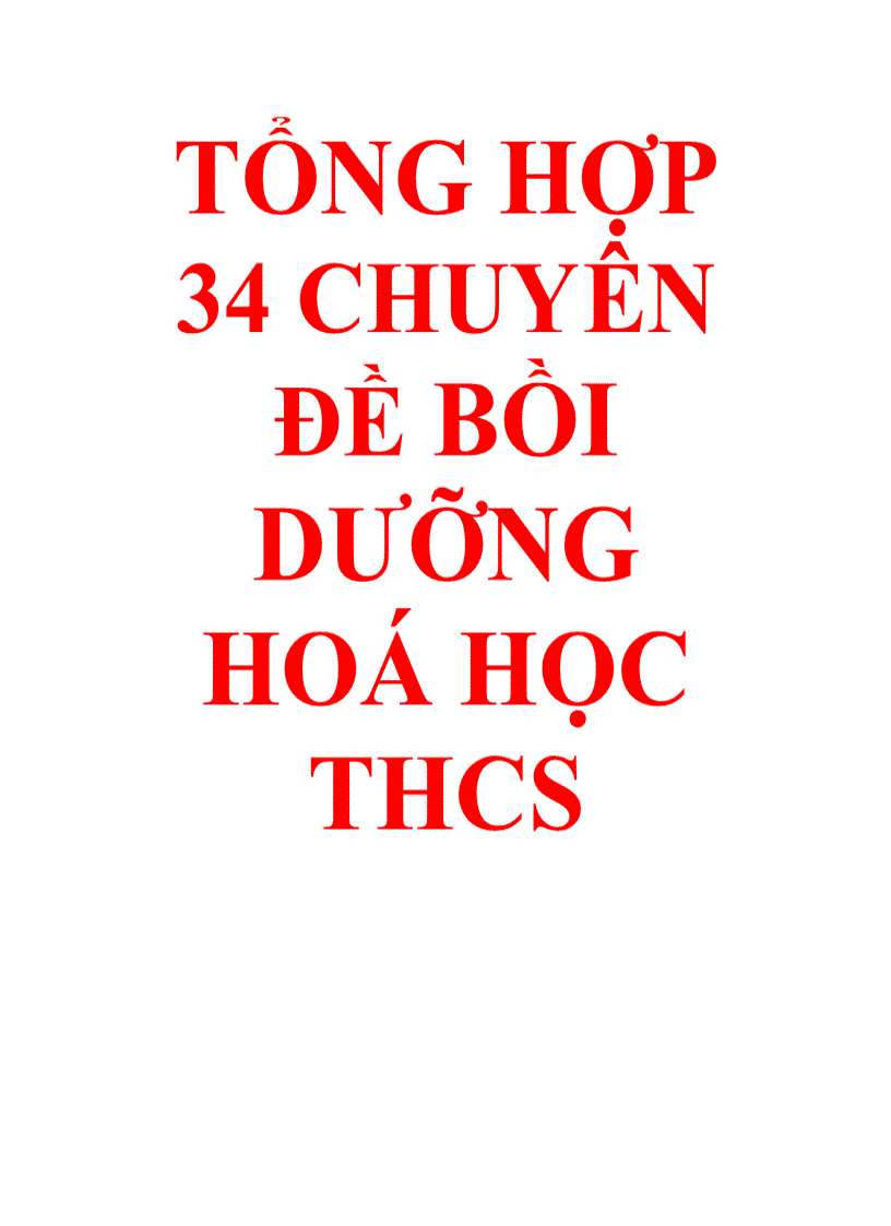 Các C đề BD Hóa THCS Tập4