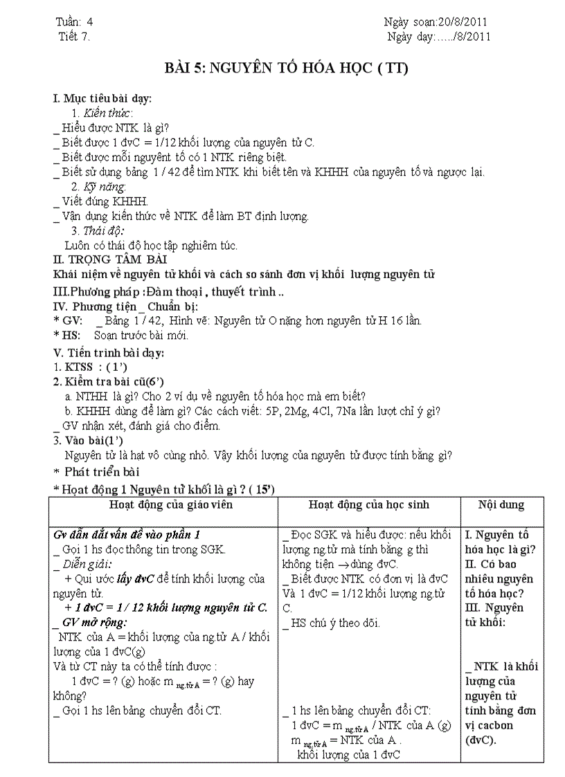 Bài nguyên tố hóa học t2