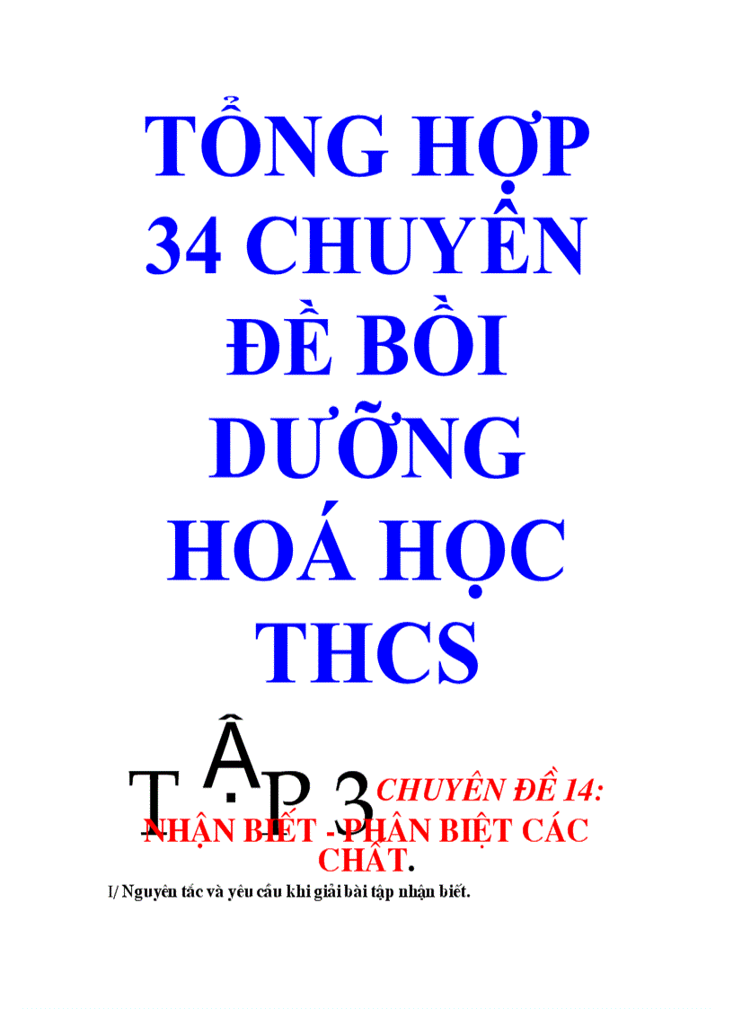 Các C đề BD Hóa THCS Tập3