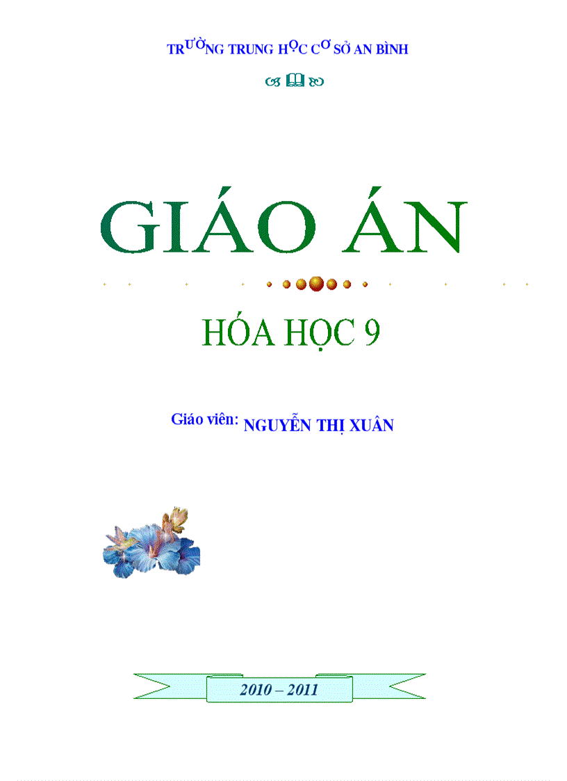 Giao an hoa 9 ca nam chuan