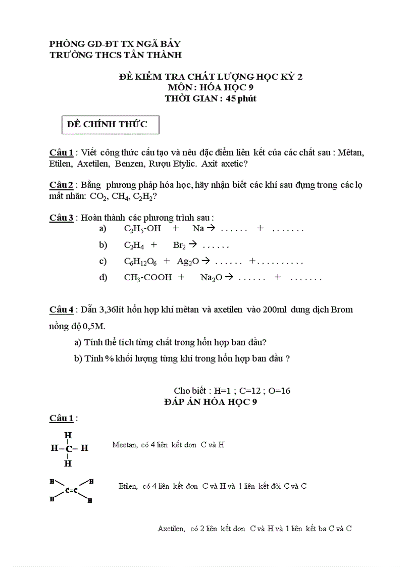 Kiểm tra 45 lần 1 Hk2