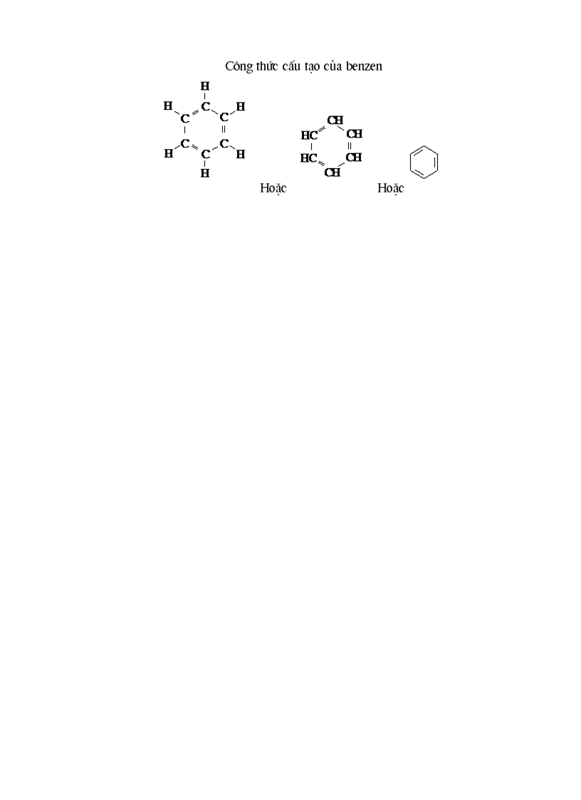 Cong thuc cau tao cua benzen