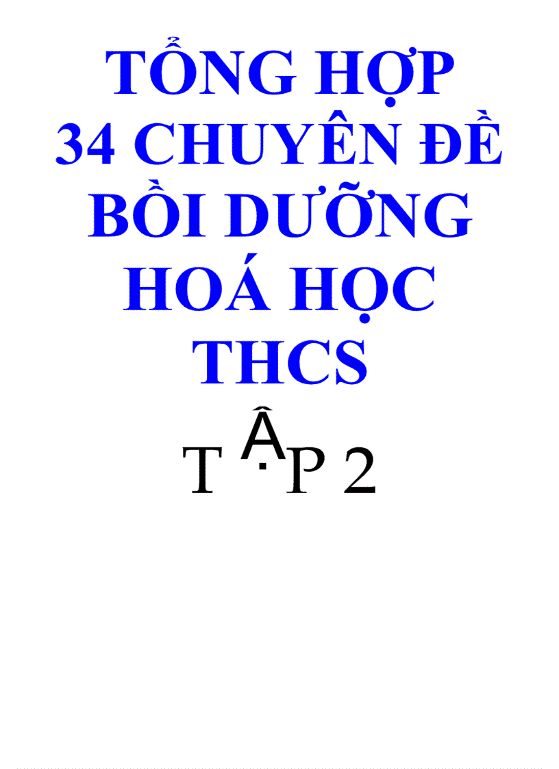 Chuyên đề bồi dưỡng HSG Hóa P2