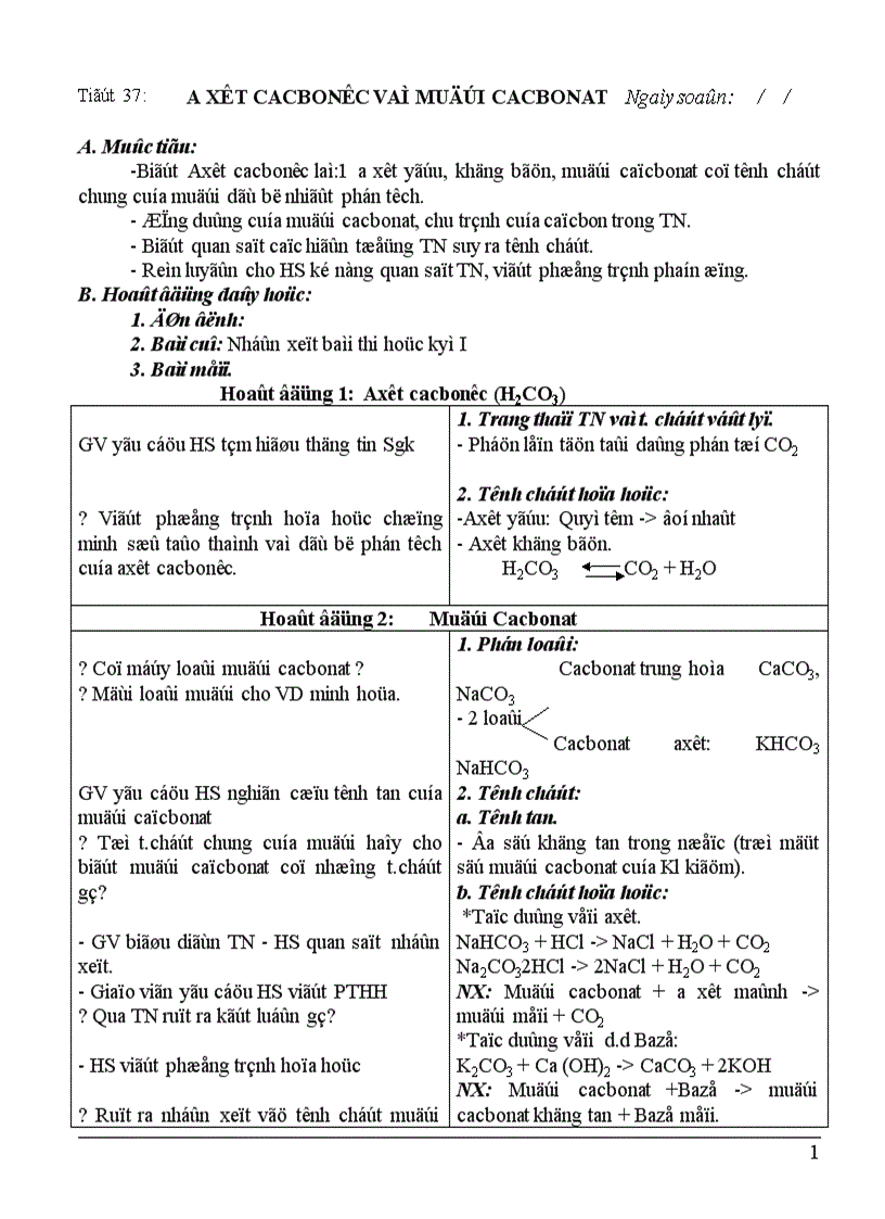 Hóa học 9 HKII 1