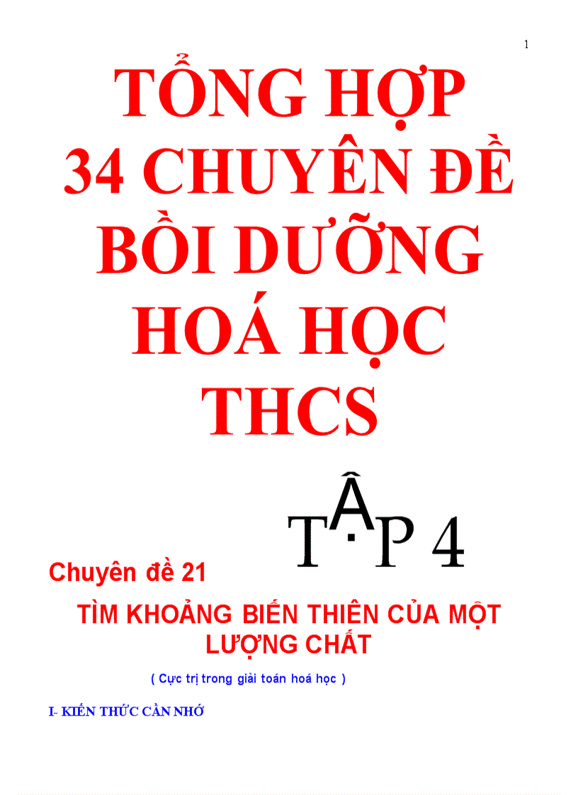 Chuyên đề bồi dưỡng HSG Hóa P4