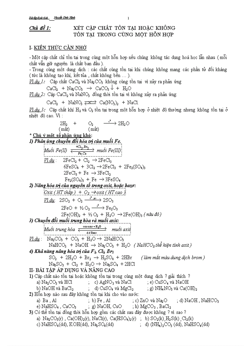 9 Chủ đề BTTH Định tính