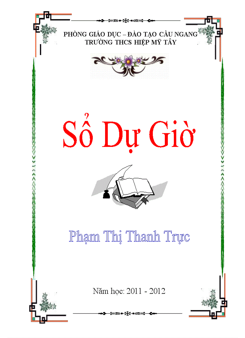 Bia sổ dự giờ