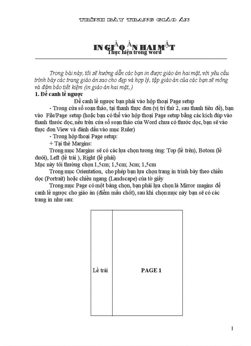 In giáo án hai mặt