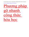 Gõ nhanh công thức Hóa