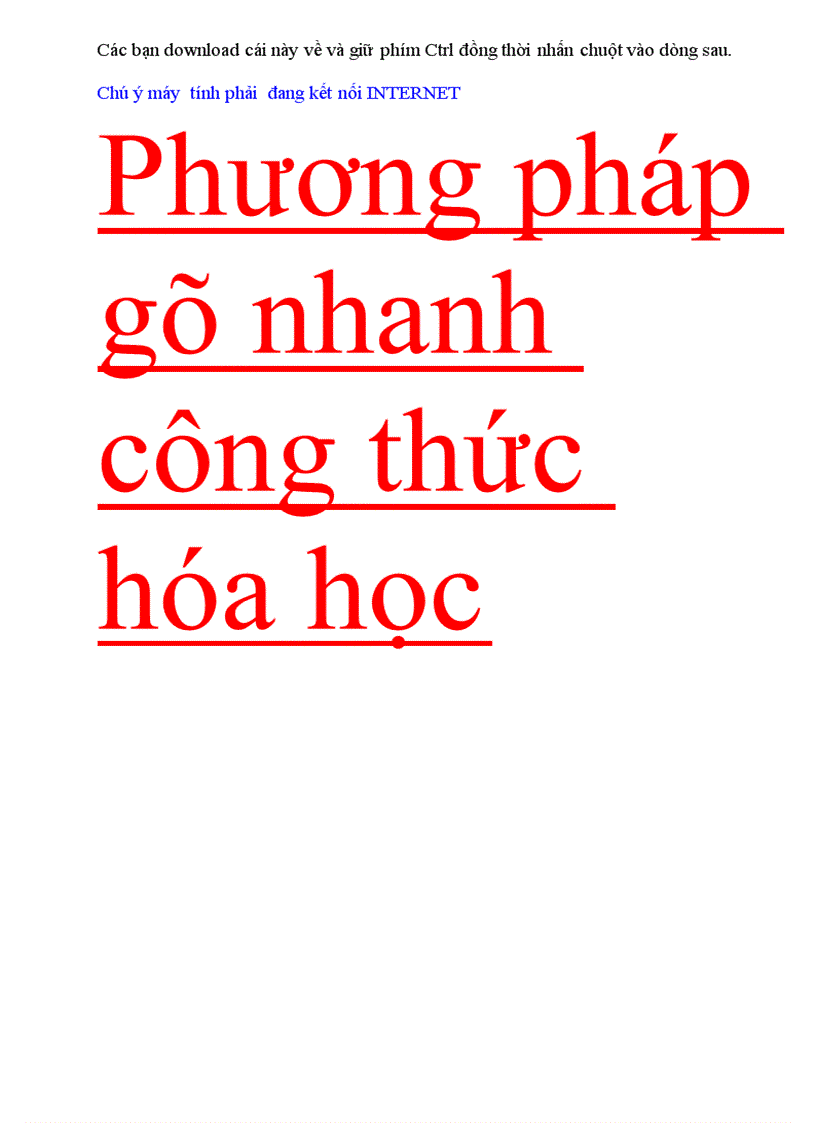 Gõ nhanh công thức Hóa