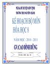 KẾ HOẠCH BỘ MÔN HÓA 8 1