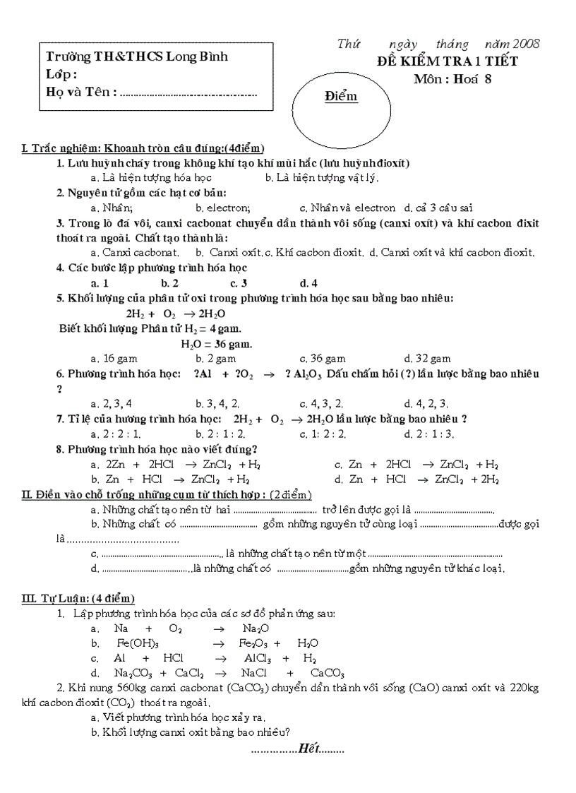 KT HK I hoa 8