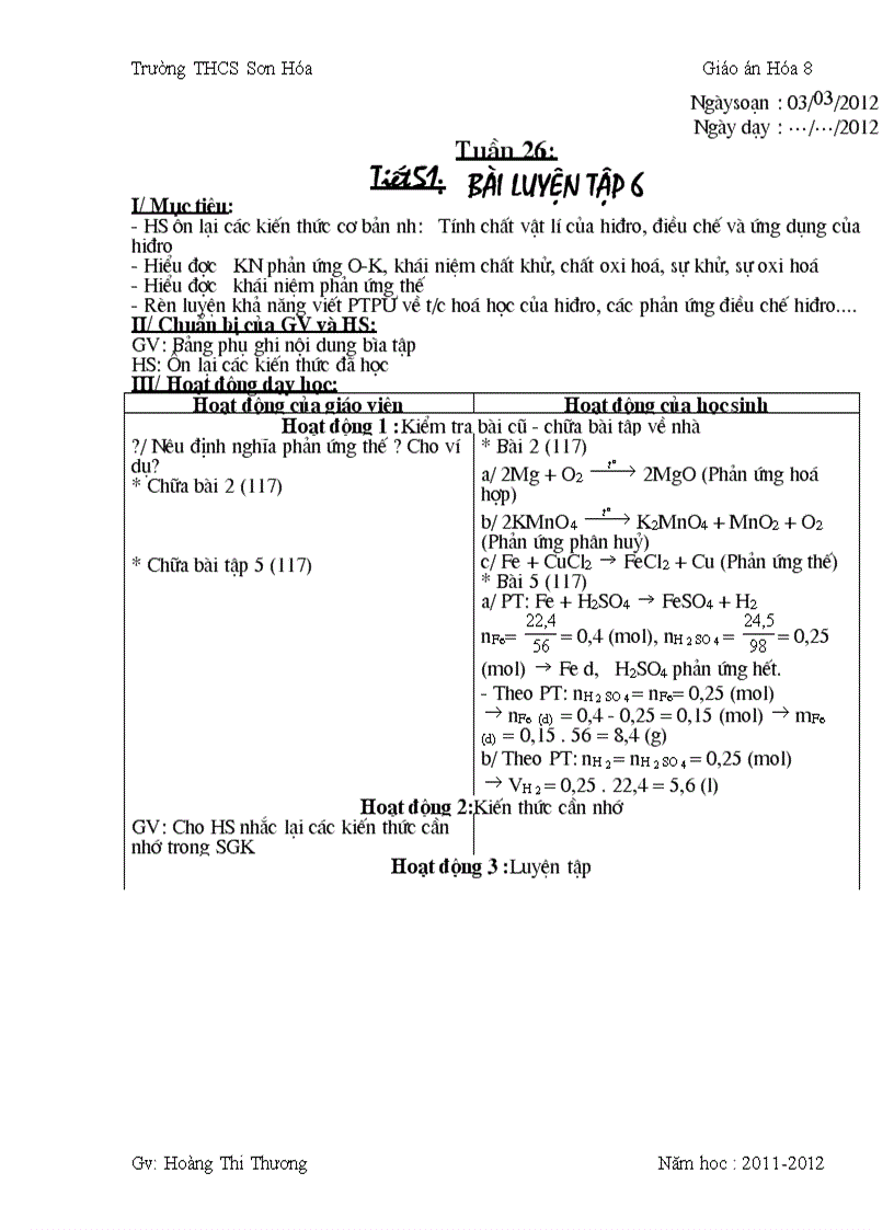 Tiet 51 bài luyên tâp 1