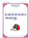 Tài liệu ôn thi vào lớp 10 môn Hóa học 1