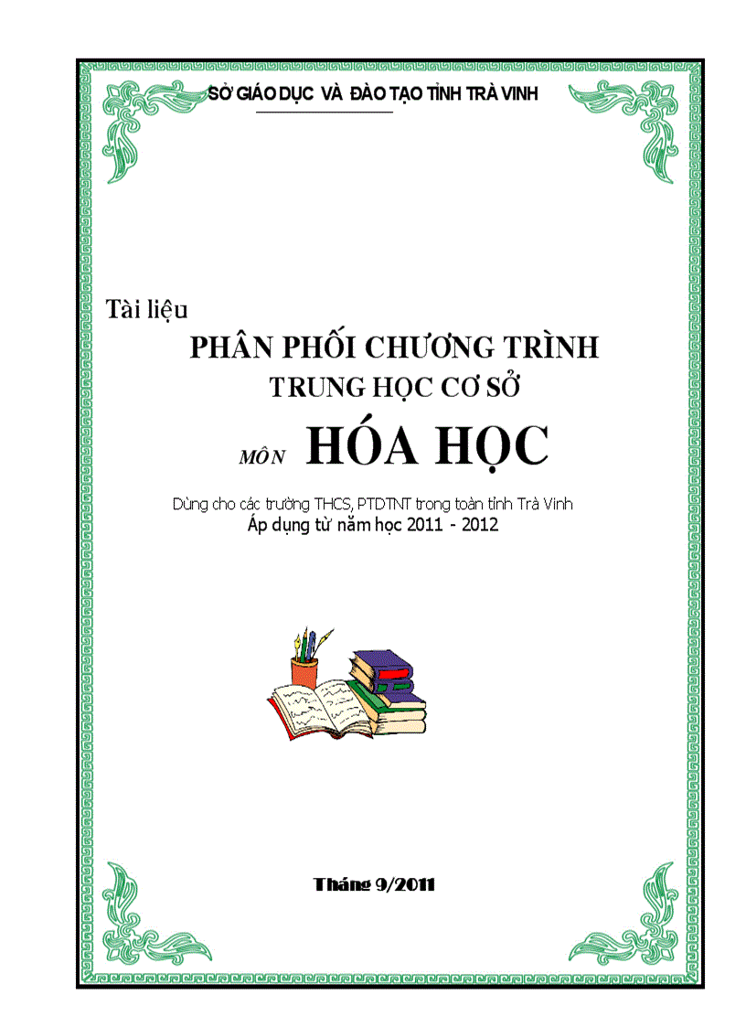 Ppct môn hóa học sgd trà vinh 2011 2012